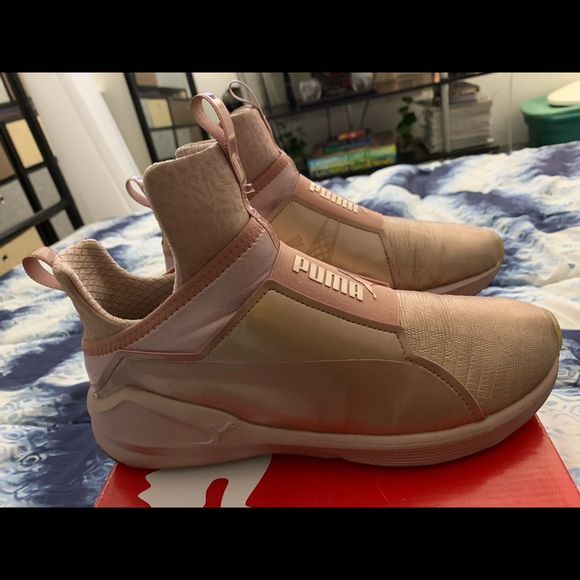Rose Gold Puma Trainers - Picture 4 of 11